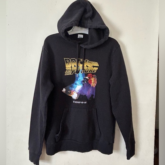 Back To The Future Black Pull Ip Hoodie Men’s Size Large - Picture 8 of 8